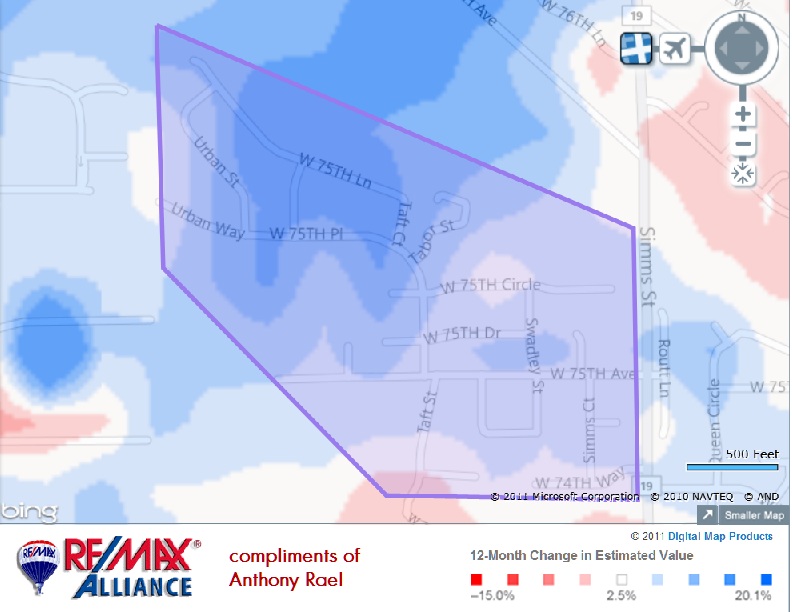 Harvest Lane - Arvada, CO Home Values Heatmap - DenverRealEstateMarketSnapShot.com